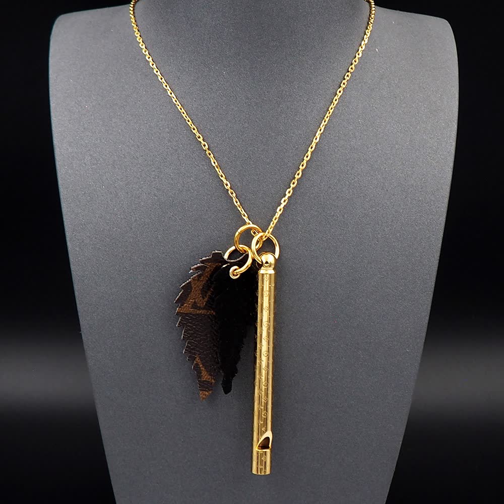 Louis Vuitton Monogram World Tour Gold Plated Necklace